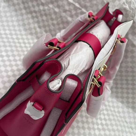MICHAEL KORS HAMILTON MEDIUM SATCHEL 
 COLOR: Electric Pink 
NWT - Picture 5 of 16